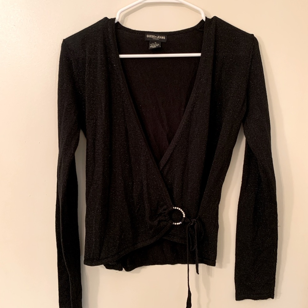 Guess Sweater with Rhinestone Tie